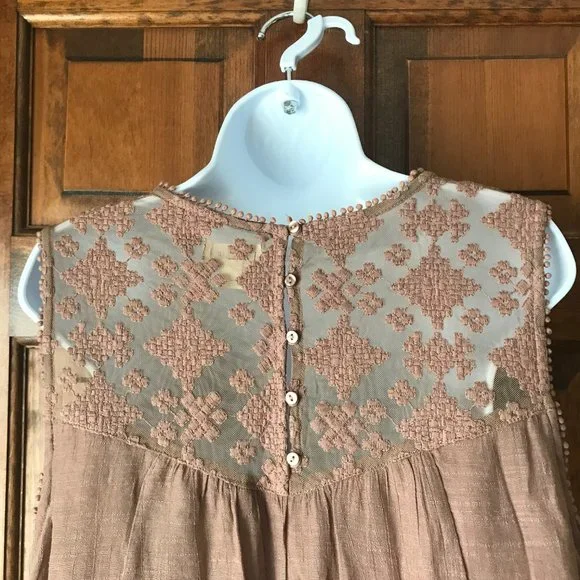 FINAL PRICE - Style & Co Brown Shimmer Sleeveless Tunic w/Illusion Neckline 2X - Picture 8 of 10